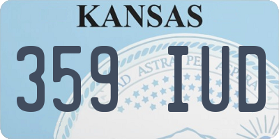 KS license plate 359IUD