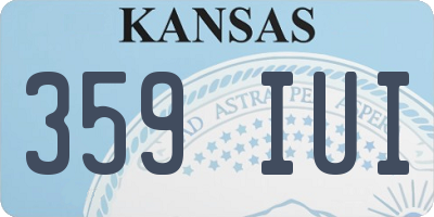 KS license plate 359IUI
