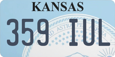 KS license plate 359IUL