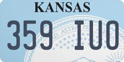 KS license plate 359IUO