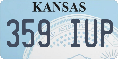 KS license plate 359IUP