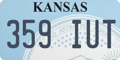 KS license plate 359IUT