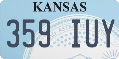 KS license plate 359IUY
