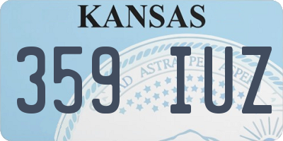 KS license plate 359IUZ