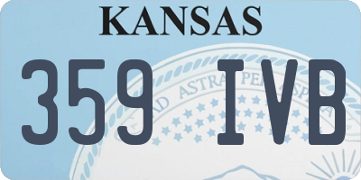 KS license plate 359IVB