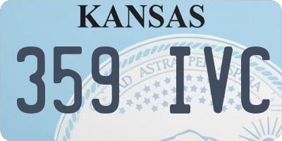 KS license plate 359IVC