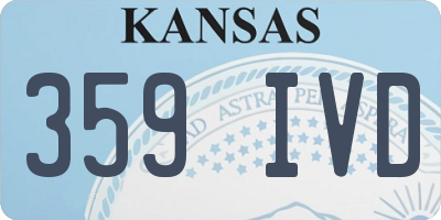 KS license plate 359IVD
