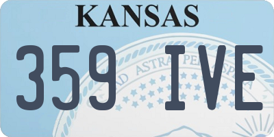KS license plate 359IVE