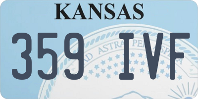 KS license plate 359IVF