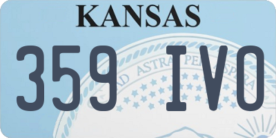 KS license plate 359IVO