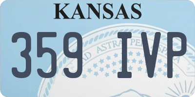 KS license plate 359IVP