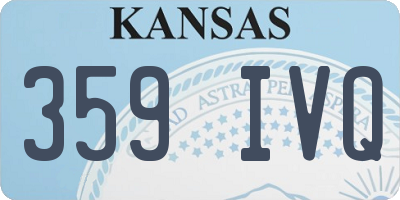 KS license plate 359IVQ