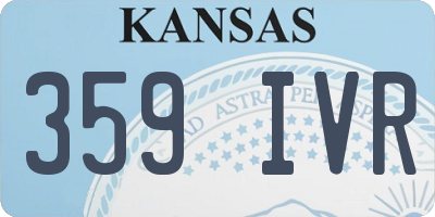 KS license plate 359IVR