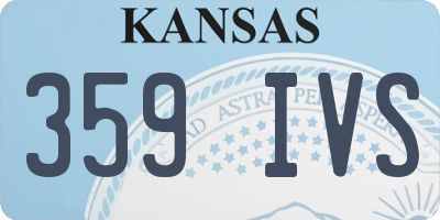 KS license plate 359IVS