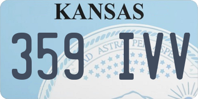 KS license plate 359IVV