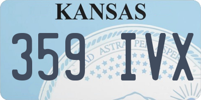 KS license plate 359IVX