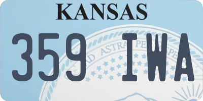 KS license plate 359IWA
