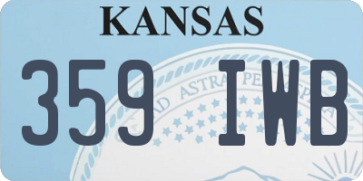 KS license plate 359IWB