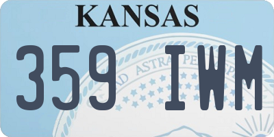 KS license plate 359IWM