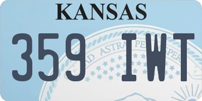 KS license plate 359IWT