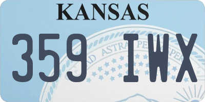 KS license plate 359IWX