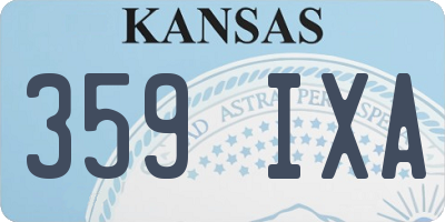KS license plate 359IXA