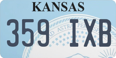 KS license plate 359IXB