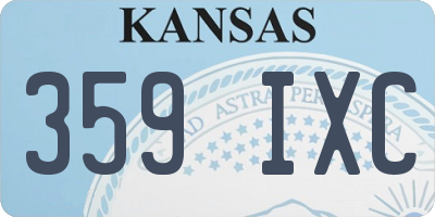 KS license plate 359IXC