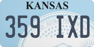 KS license plate 359IXD