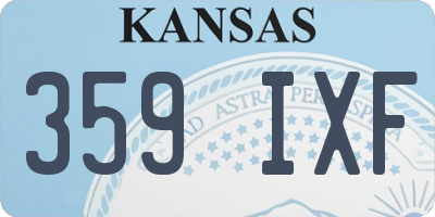 KS license plate 359IXF