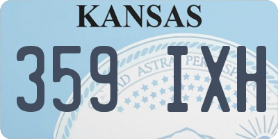 KS license plate 359IXH