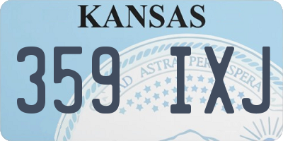 KS license plate 359IXJ