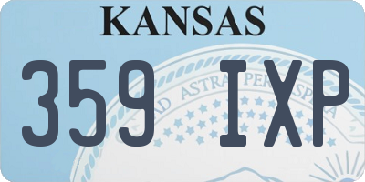 KS license plate 359IXP