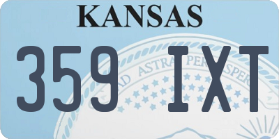 KS license plate 359IXT