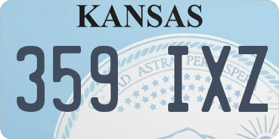 KS license plate 359IXZ