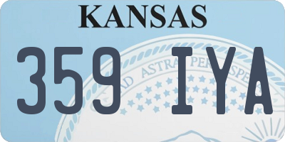 KS license plate 359IYA