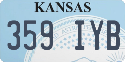 KS license plate 359IYB