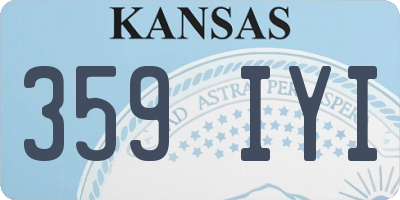 KS license plate 359IYI