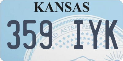KS license plate 359IYK