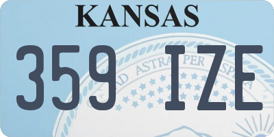 KS license plate 359IZE