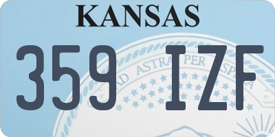 KS license plate 359IZF