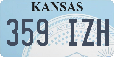 KS license plate 359IZH