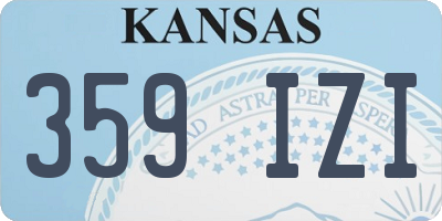 KS license plate 359IZI