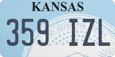 KS license plate 359IZL