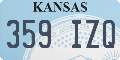 KS license plate 359IZQ