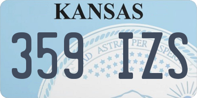 KS license plate 359IZS