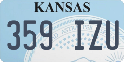 KS license plate 359IZU