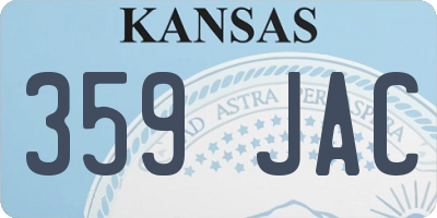 KS license plate 359JAC