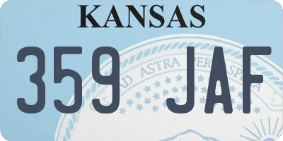 KS license plate 359JAF