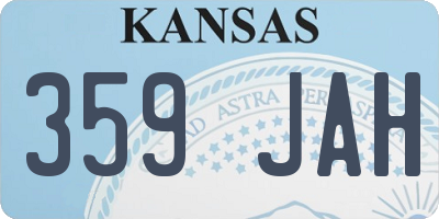 KS license plate 359JAH